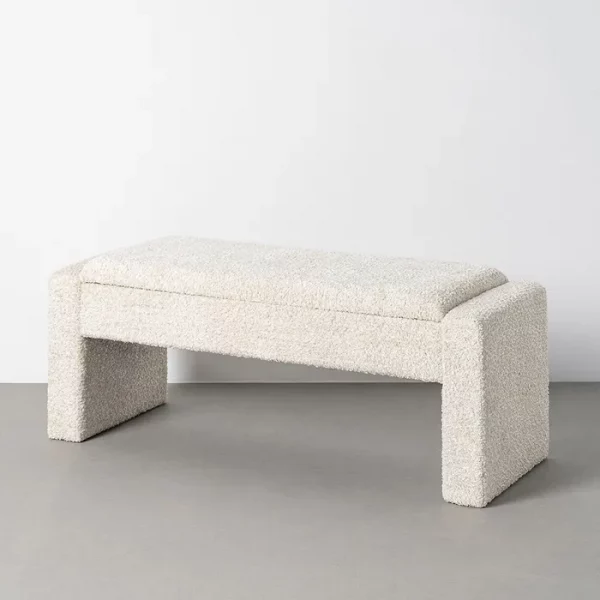 BANCO BAÚL CREMA DM-TEJIDO 117 X 43 X 45 CM