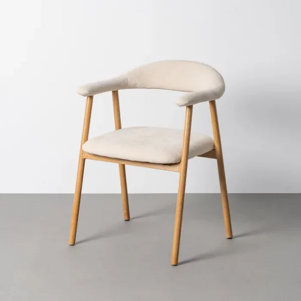 SILLA BRAZOS CREMA TEJIDO-METAL CONTRACT 56 X 50,50 X 76 CM