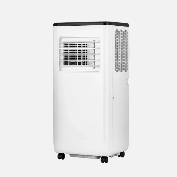 AIRE ACONDICIONADO PORTATIL PUFF BLANCO/NEGRO 7000BTU/1750FR 750W 2VEL DESHUMIDIFICADOR C/REMOTO,KIT VENTANA 70X33X28CM