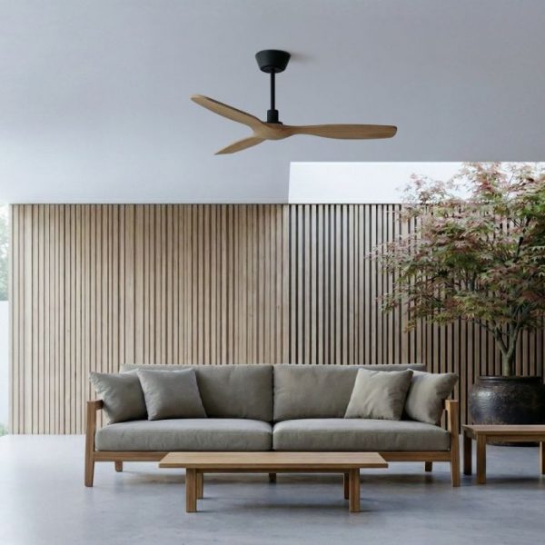 VENTILADOR SULION BALCONY NEO NEGRO MADERA MEDIA