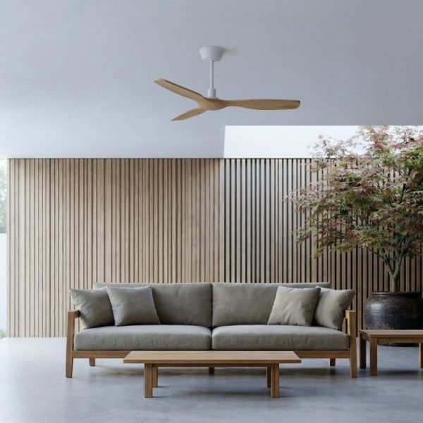 VENTILADOR SULION BALCONY NEO BLANCO MADERA MEDIA