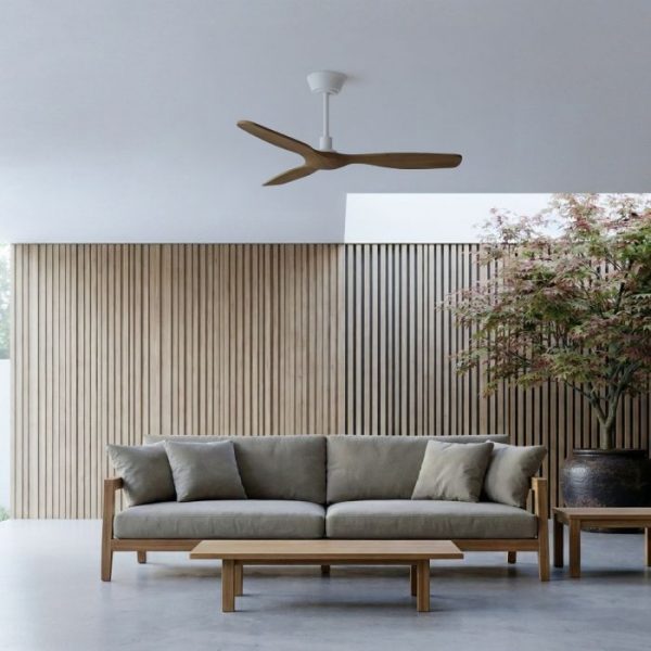 VENTILADOR SULION BALCONY NEO BLANCO MADERA OSCURA