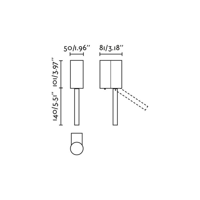 FARO DANTE APLIQUE LECTOR ORO SATINADO 3W 2700K - Imagen 5