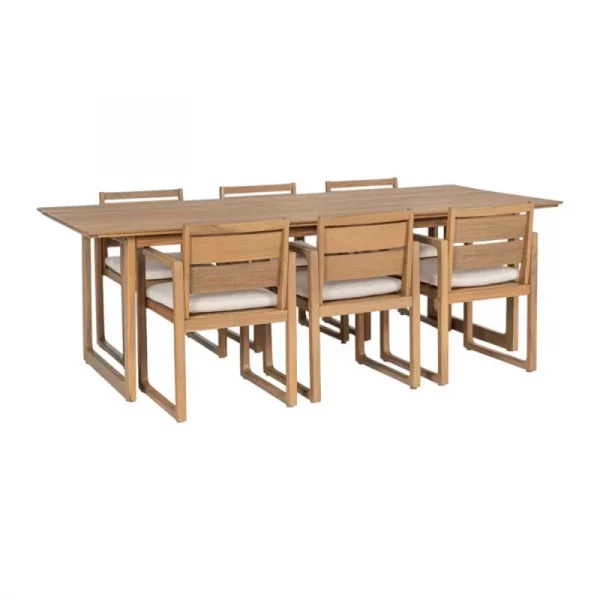 SET MESA + 6 SILLAS C-COJIN ADRIAN FSC