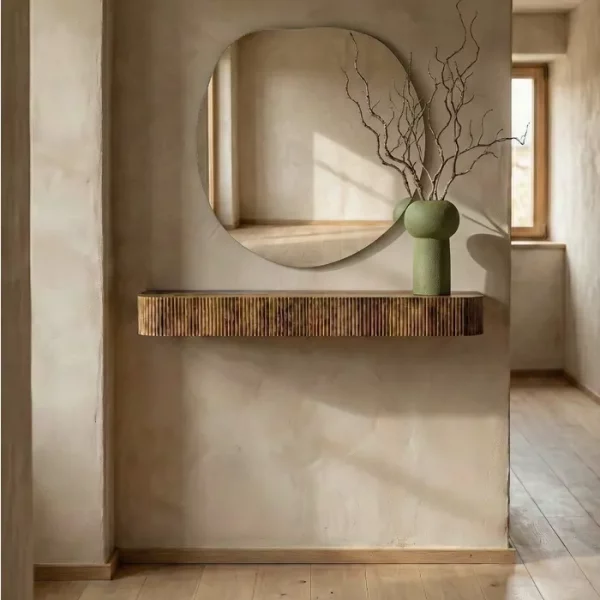 CONSOLA MIEL MADERA DE MANGO 75 X 15 X 7,50 CM