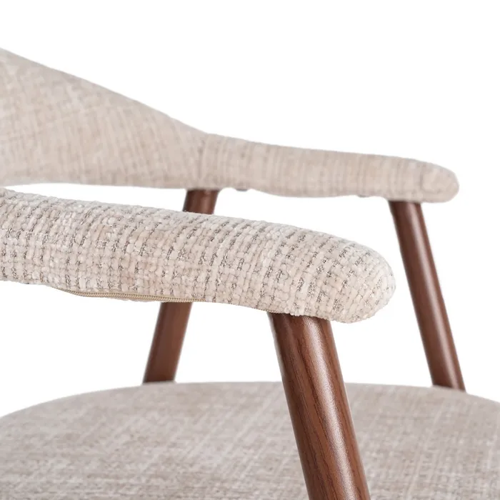 SILLA BEIGE TEJIDO-METAL 56 X 57 X 78 CM - Imagen 2
