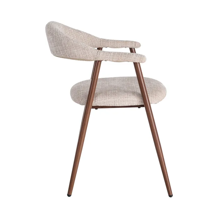 SILLA BEIGE TEJIDO-METAL 56 X 57 X 78 CM - Imagen 5
