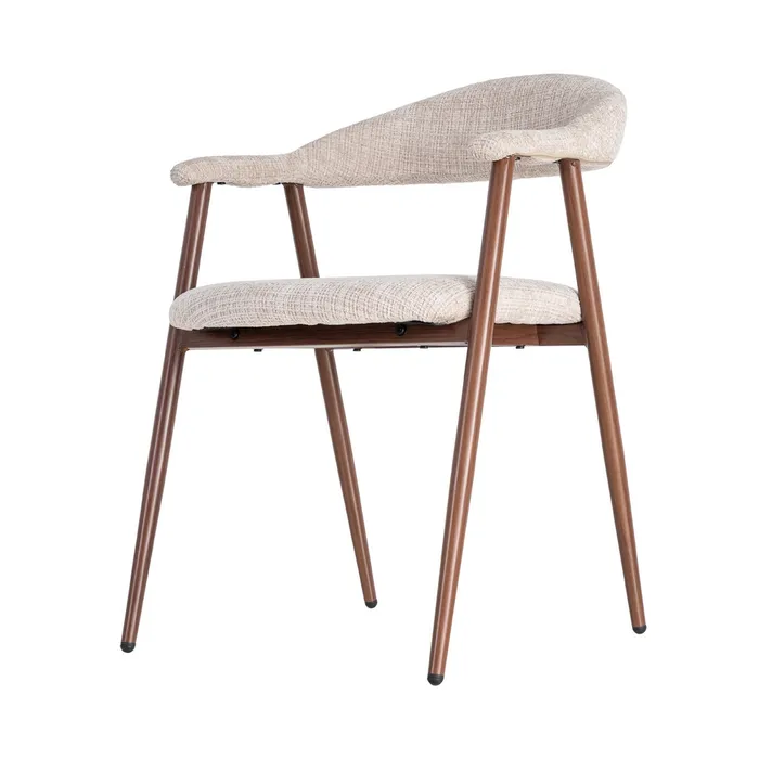 SILLA BEIGE TEJIDO-METAL 56 X 57 X 78 CM - Imagen 7