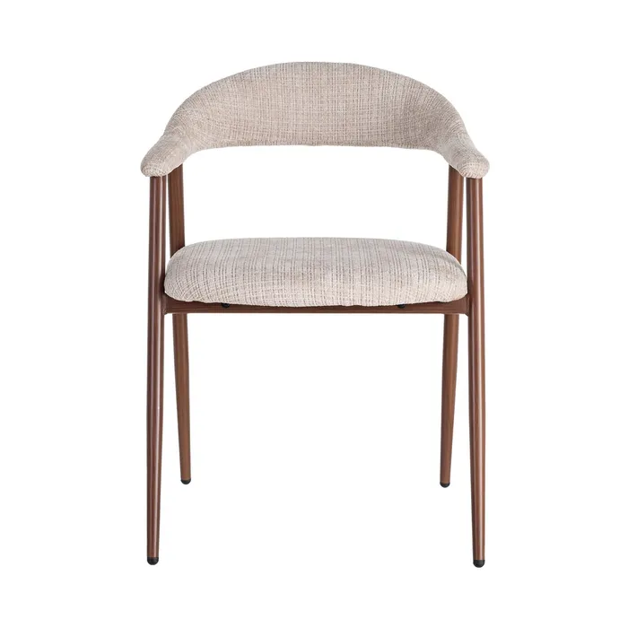 SILLA BEIGE TEJIDO-METAL 56 X 57 X 78 CM - Imagen 8