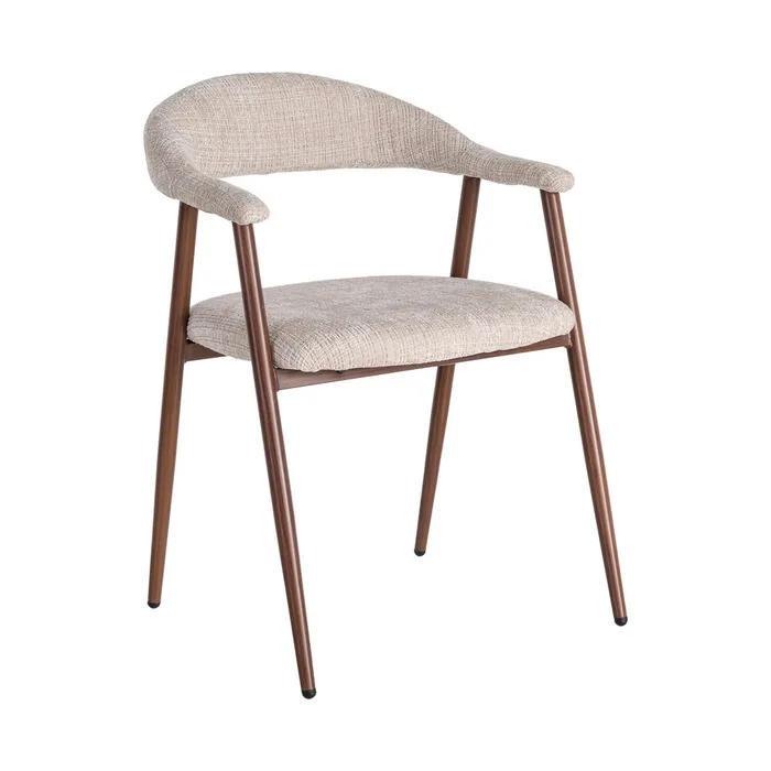 SILLA BEIGE TEJIDO-METAL 56 X 57 X 78 CM - Imagen 11