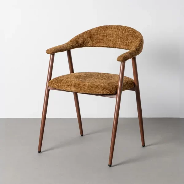 SILLA MARRÓN TEJIDO-METAL 56 X 57 X 78 CM
