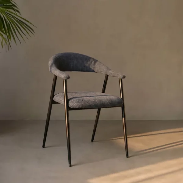 SILLA AZUL TEJIDO-METAL 56 X 57 X 78 CM