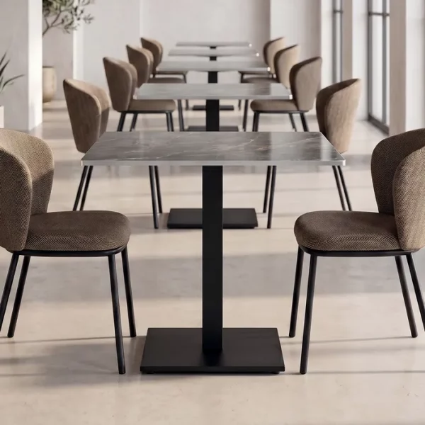 MESA GRIS PIEDRA SINTERIZADA CONTRACT 80 X 80 X 75 CM