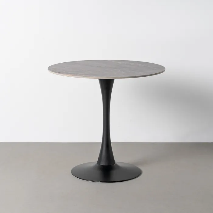 MESA REDONDA PIEDRA SINTERIZADA CONTRACT 80 X 80 X 75 CM