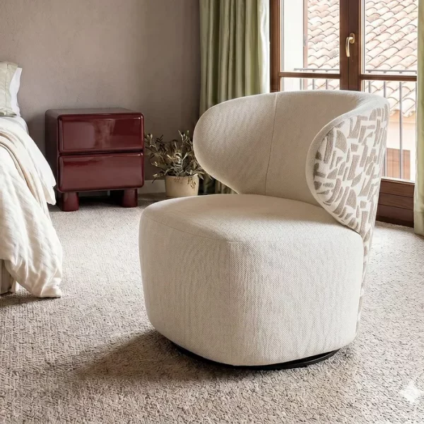 SILLÓN BITEJIDO CREMA-BEIGE 73 X 68 X 74 CM