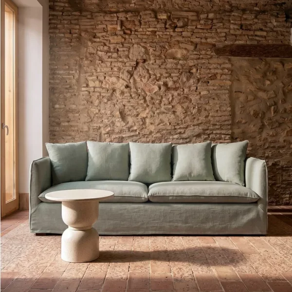 SOFÁ VERDE TEJIDO SALÓN 215 X 92 X 78 CM