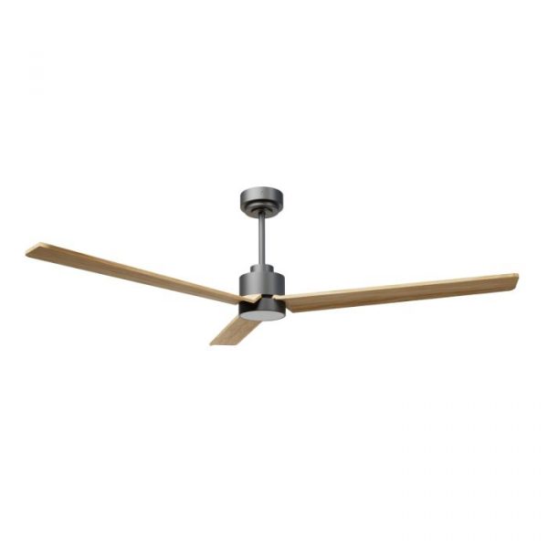SULION ANNE XL VENTILADOR LED GRIS GRAFITO MADERA CLARA