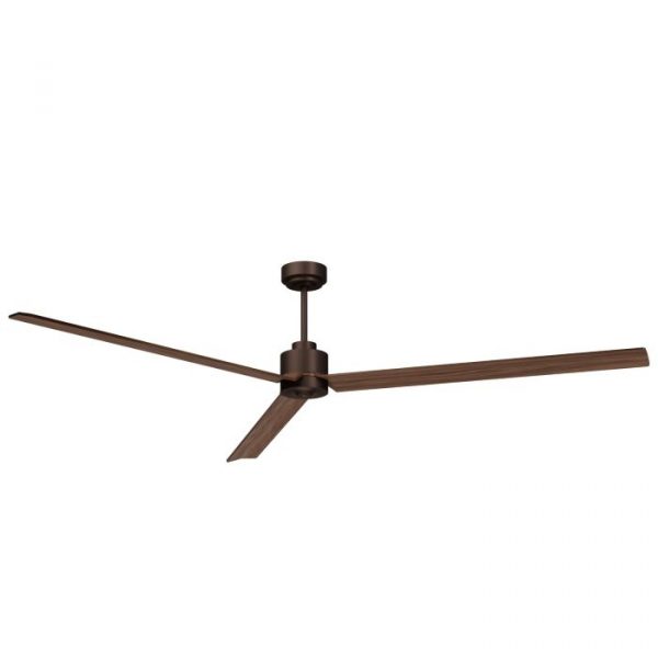 SULION ANNE XXL VENTILADOR LED MARRON OXIDO MADERA OSCURA