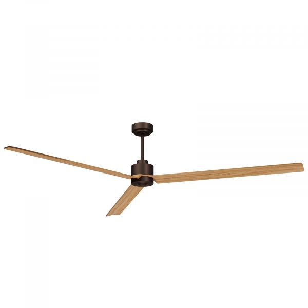 SULION ANNE XXL VENTILADOR LED MARRON OXIDO MADERA MEDIA