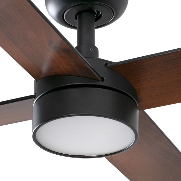FARO RUDDER L 4 LED VENTILADOR NEGRO-NOGAL TUYA - Imagen 3