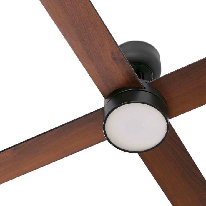 FARO RUDDER L 4 LED VENTILADOR NEGRO-NOGAL TUYA - Imagen 4