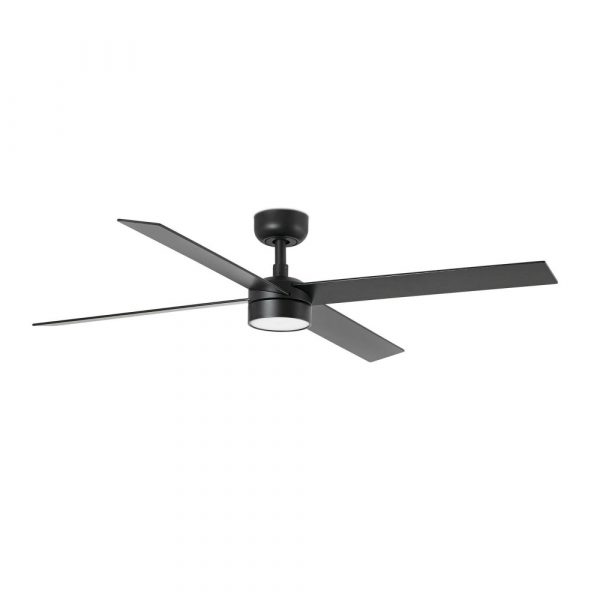 FARO RUDDER L 4 LED VENTILADOR NEGRO-NOGAL SWT