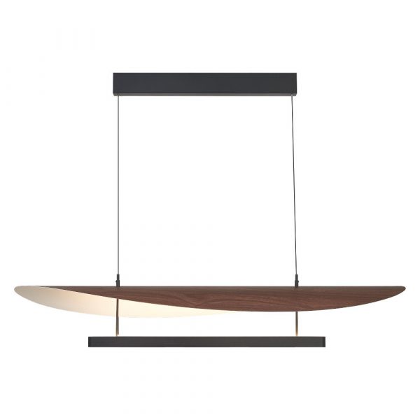 LAMPARA LED ABISAL 40W NEGRO Y MADERA 9655 MANTRA