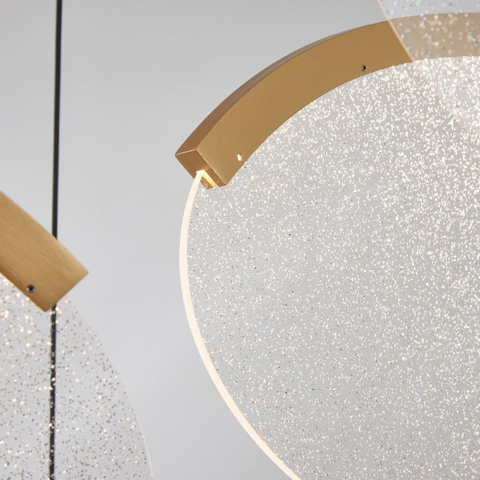 LAMPARA LED OASIS 80W ORO 6 COLGANTES 9644 MANTRA - Imagen 2