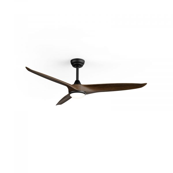 SULION NOVA LUZ VENTILADOR NEGRO-MADERA OSCURA