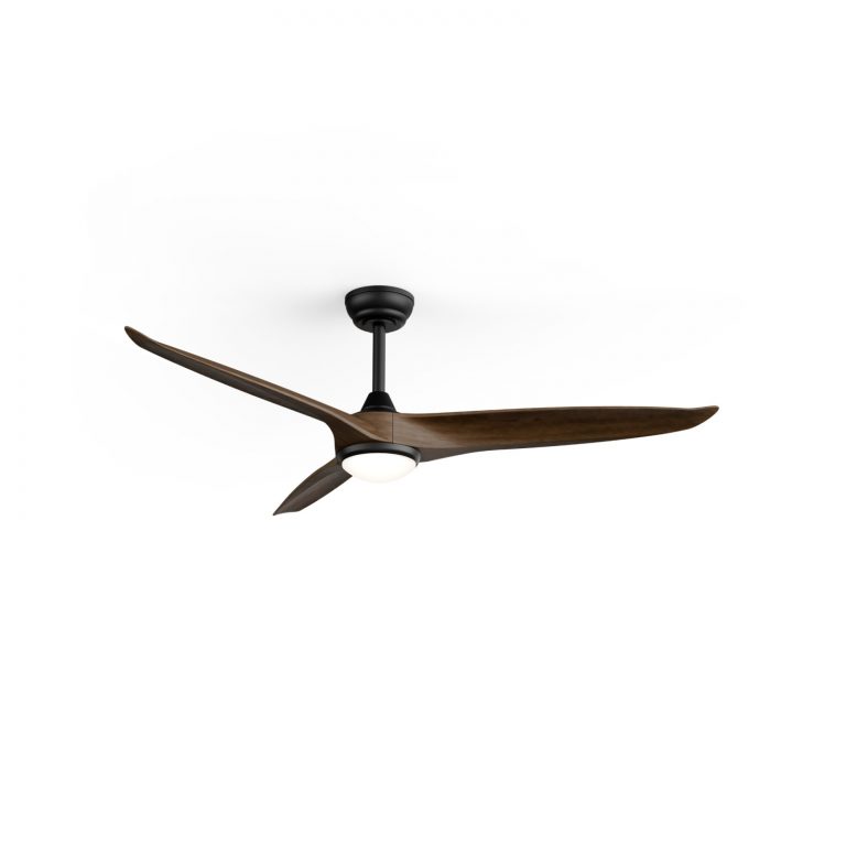 SULION NOVA LUZ VENTILADOR NEGRO-MADERA OSCURA