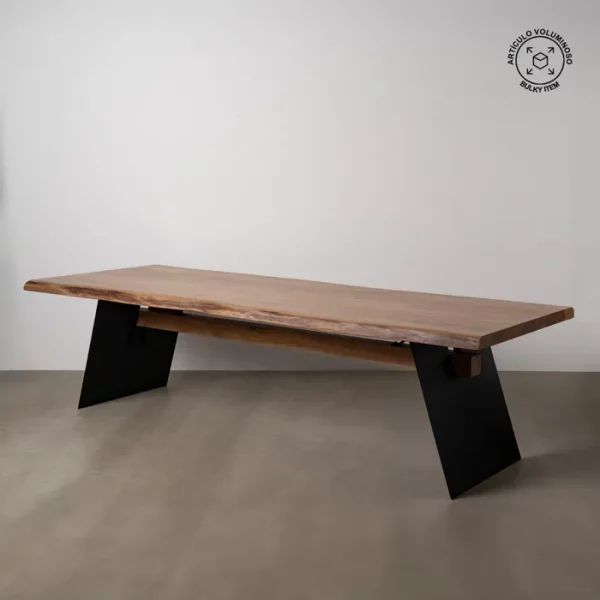 MESA COMEDOR MADERA-METAL SALÓN 300 X 100 X 77 CM