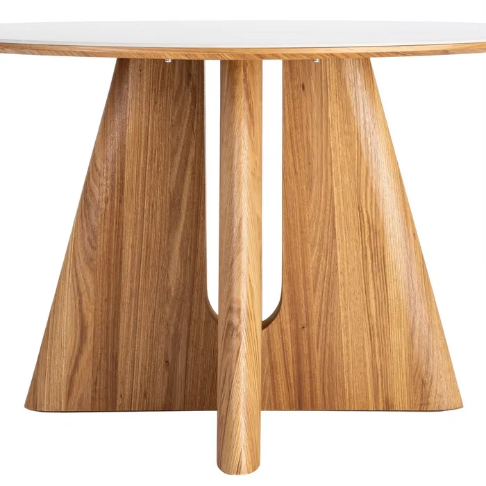 MESA COMEDOR BEIGE-MARRÓN DM-CERÁMICA 120 X 120 X 75 CM - Imagen 4