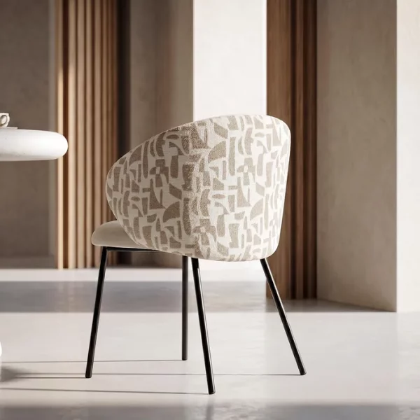 SILLA ESTAMPADO TEJIDO-METAL CONTRACT 55,50 X 57 X 76 CM