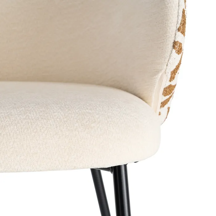 SILLA ESTAMPADO TEJIDO-METAL CONTRACT 56,50 X 56 X 74,50 CM - Imagen 3