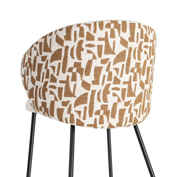 SILLA ESTAMPADO TEJIDO-METAL CONTRACT 56,50 X 56 X 74,50 CM - Imagen 4