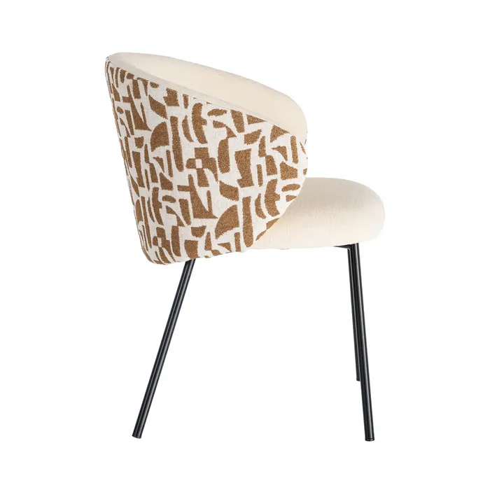 SILLA ESTAMPADO TEJIDO-METAL CONTRACT 56,50 X 56 X 74,50 CM - Imagen 5
