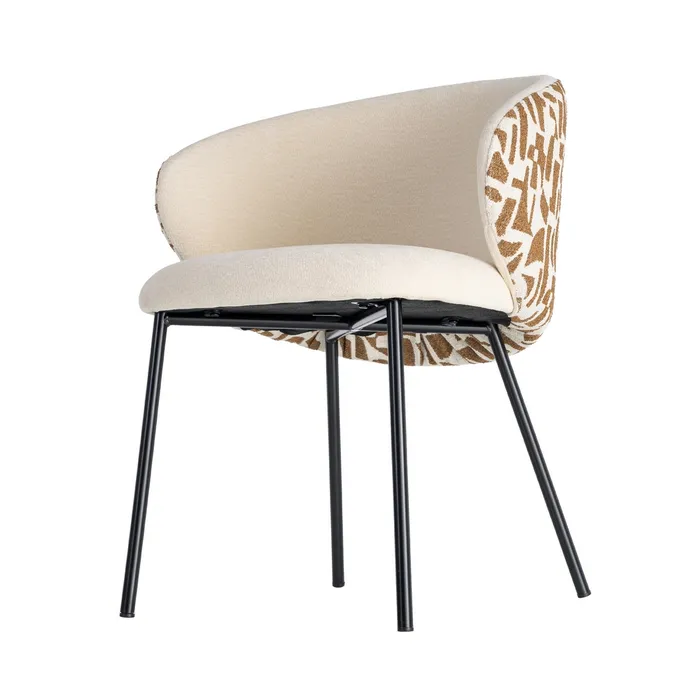 SILLA ESTAMPADO TEJIDO-METAL CONTRACT 56,50 X 56 X 74,50 CM - Imagen 7