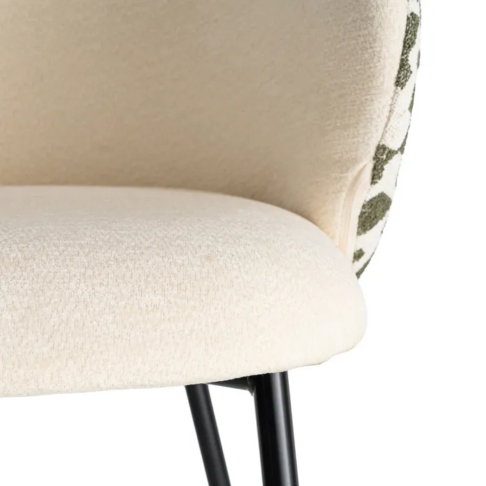 SILLA ESTAMPADO TEJIDO-METAL CONTRACT 56,50 X 56 X 74,50 CM - Imagen 3