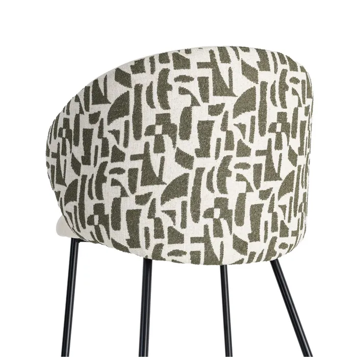 SILLA ESTAMPADO TEJIDO-METAL CONTRACT 56,50 X 56 X 74,50 CM - Imagen 4