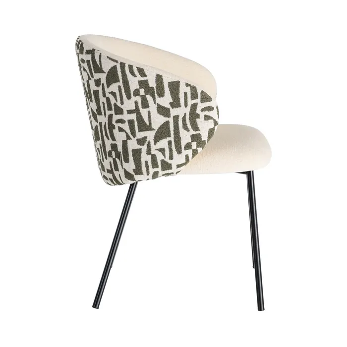 SILLA ESTAMPADO TEJIDO-METAL CONTRACT 56,50 X 56 X 74,50 CM - Imagen 5