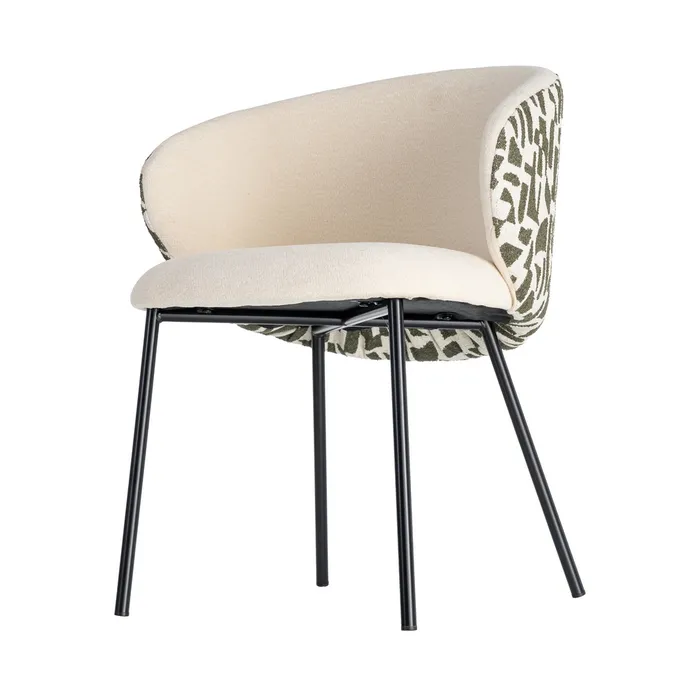 SILLA ESTAMPADO TEJIDO-METAL CONTRACT 56,50 X 56 X 74,50 CM - Imagen 7