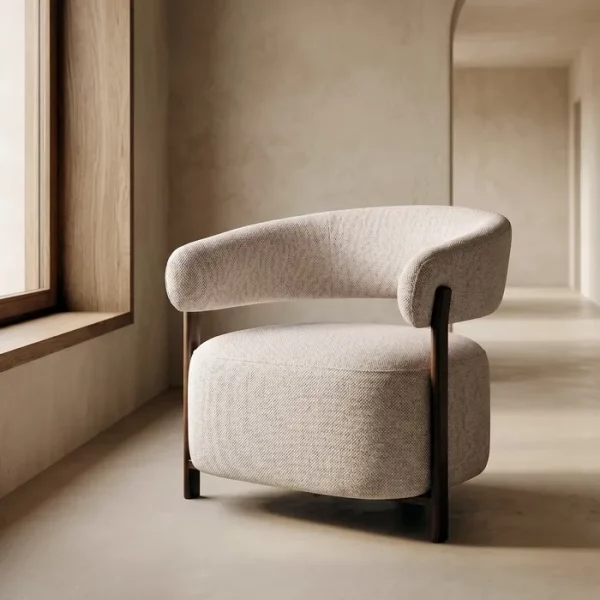 SILLÓN TAPIZADO METAL 77 X 71,50 X 70 CM