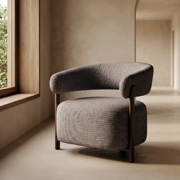 SILLÓN TAPIZADO METAL 77 X 71,50 X 70 CM