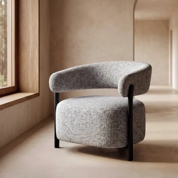 SILLÓN TAPIZADO METAL 77 X 71,50 X 70 CM