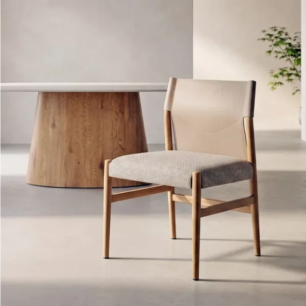 SILLA NATURAL-BEIGE METAL / TEJIDO 50 X 50 X 81,50 CM