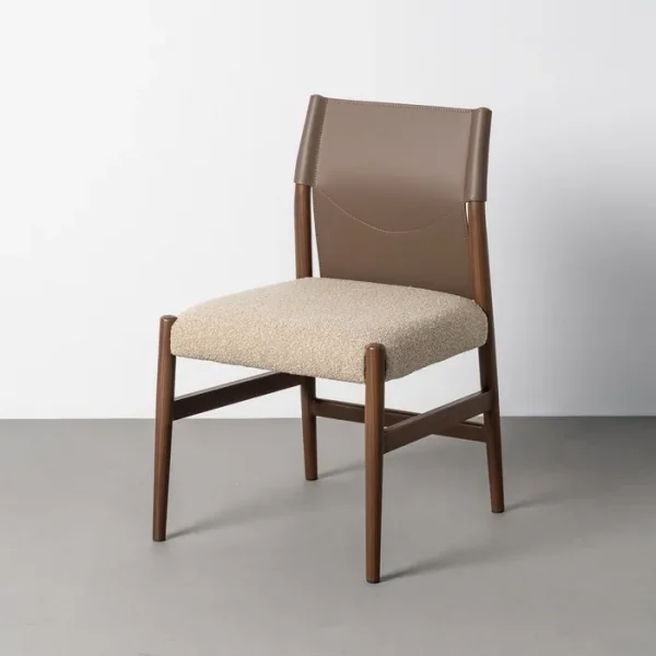SILLA MARRÓN-TAUPE METAL / TEJIDO 50 X 50 X 81,50 CM