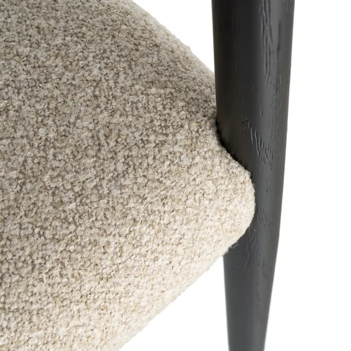 SILLA CON BRAZOS BLANCO Y NEGRO 50 X 50 X 81,50 CM - Imagen 5
