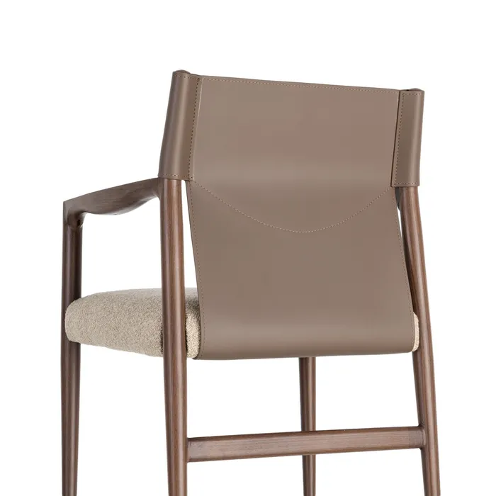 SILLA CON BRAZOS MARRÓN-TAUPE 50 X 50 X 81,50 CM - Imagen 3