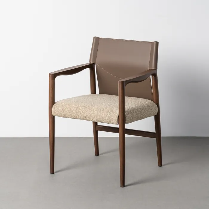 SILLA CON BRAZOS MARRÓN-TAUPE 50 X 50 X 81,50 CM - Imagen 8