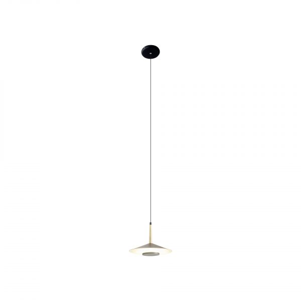 COLGANTE LED ORION NEGRO/CUERO 1L 7305 MANTRA